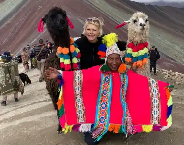 poblador de montaña de colores